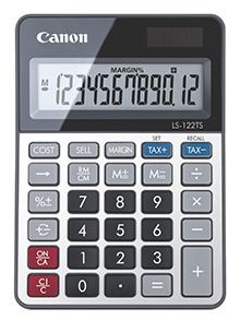 Canon LS-122TS - Desktop - Display-Rechner - 12 Ziffern - Batterie/Solar - Grau von LumaTech