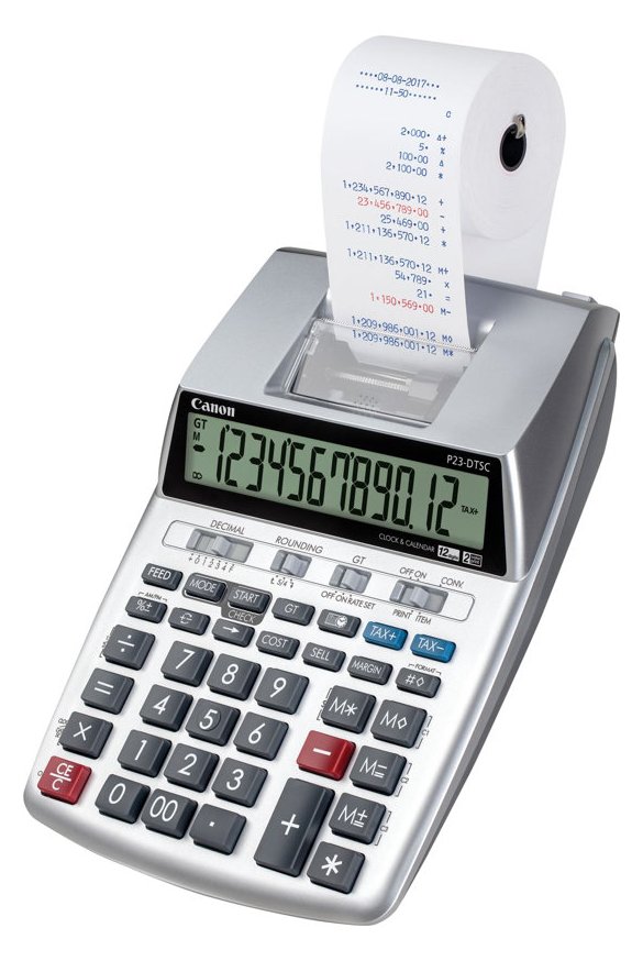 Canon P23-DTSC II - Druckrechner - LCD - 12 Stellen - Silver Metallic