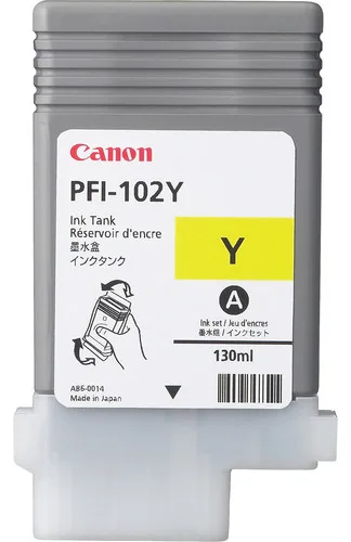 Canon PFI-102 Y - 130 ml - Gelb - Original - Tintenbehälter, Ansicht 2