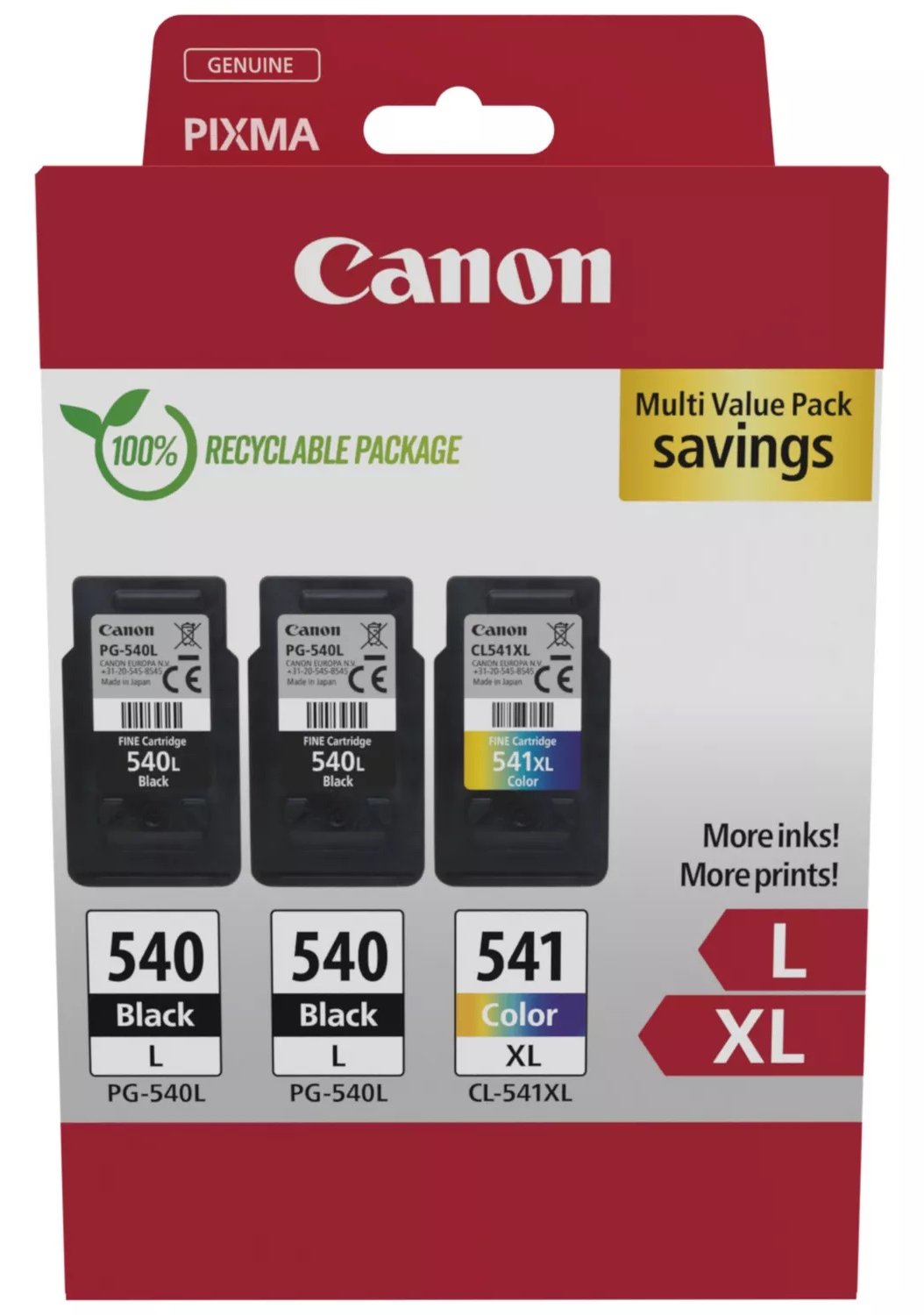 Canon PG-540Lx2/CL-541XL Ink Cartridge