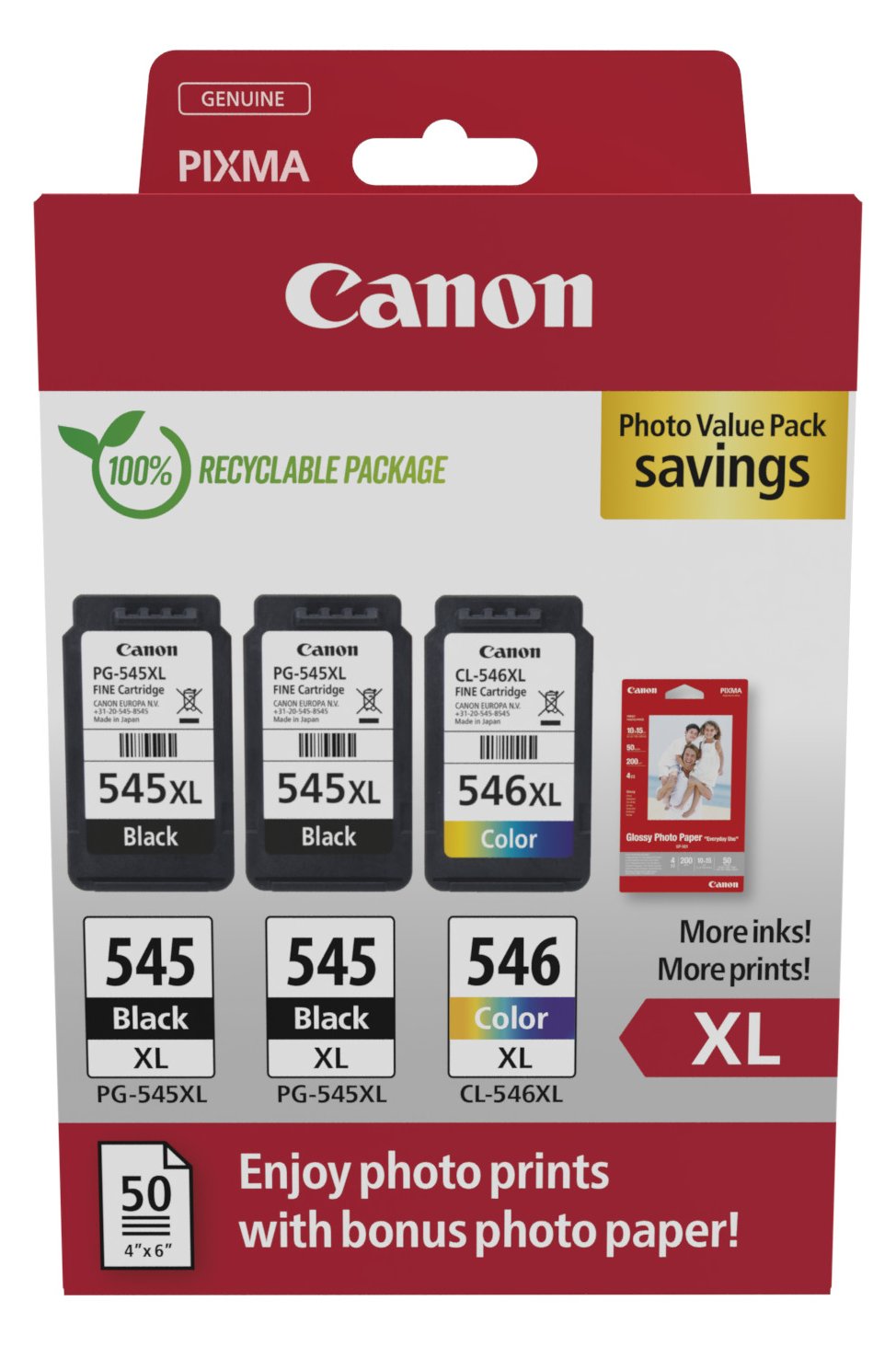 Canon PG-545XLx2/CL-546XL Ink Cartridge