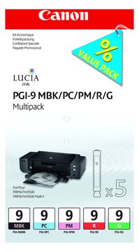 Canon PGI-9 MBK/PC/PM/R/G Multi-Pack - 5er-Pack von LumaTech