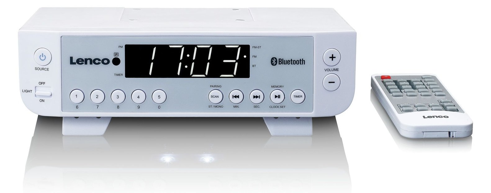 Lenco KCR-100 - Radio - 2 x 1 Watt - weiß