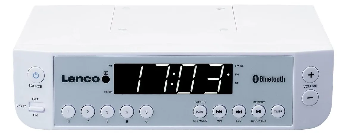 Lenco KCR-100 - Radio - 2 x 1 Watt - weiß, Ansicht 3