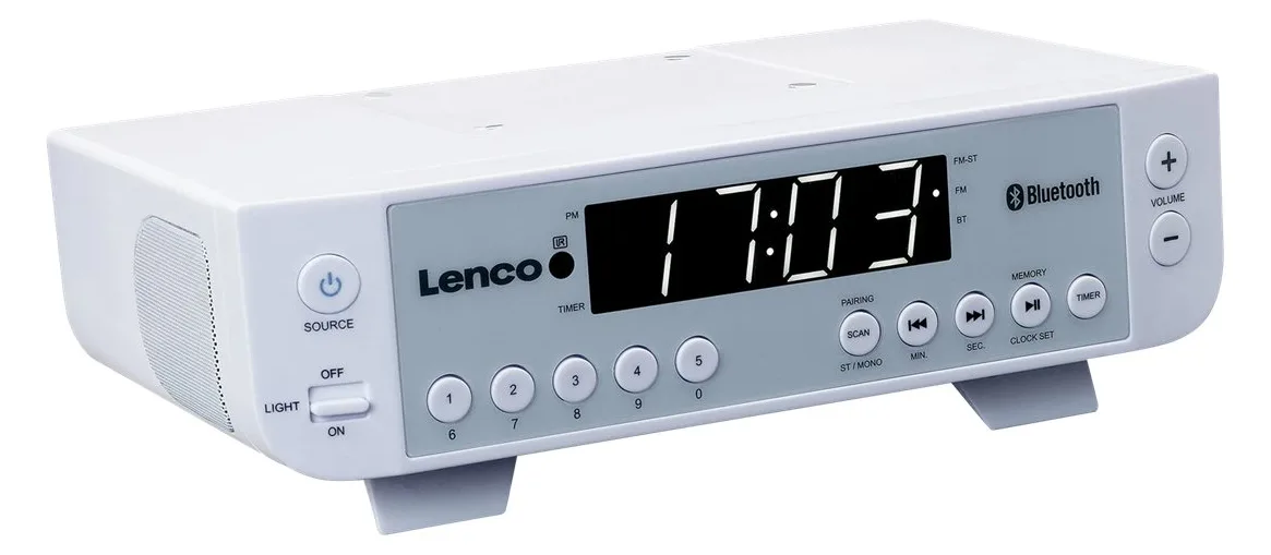 Lenco KCR-100 - Radio - 2 x 1 Watt - weiß, Ansicht 4