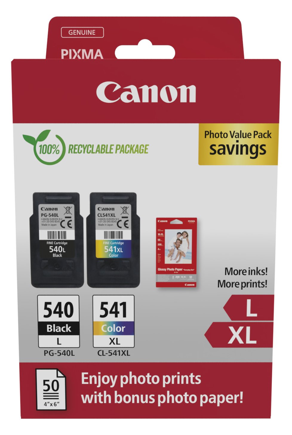 Canon PHOTO PACK PG-540L/CL-541XL Ink Cartridge