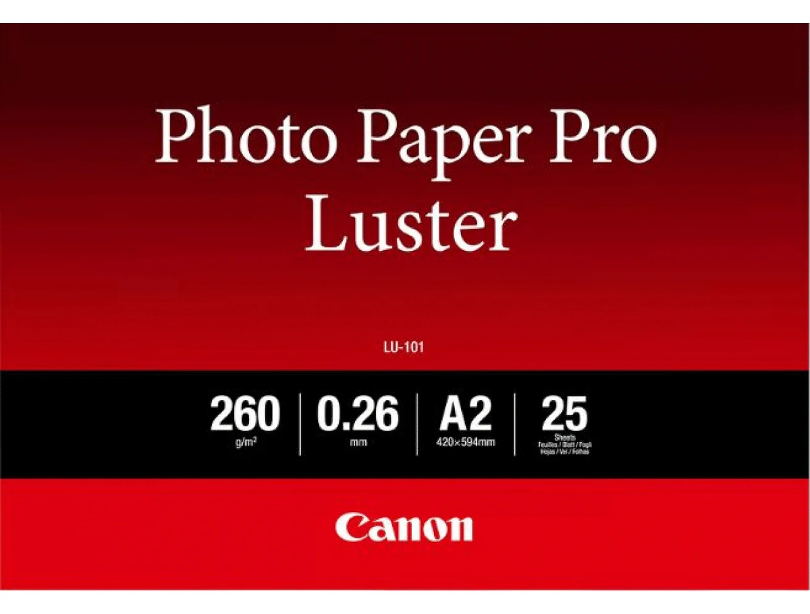 Canon Photo Paper Pro Luster LU-101 - Glanz - 260 Mikron - A2 (420 x 594 mm), Ansicht 2