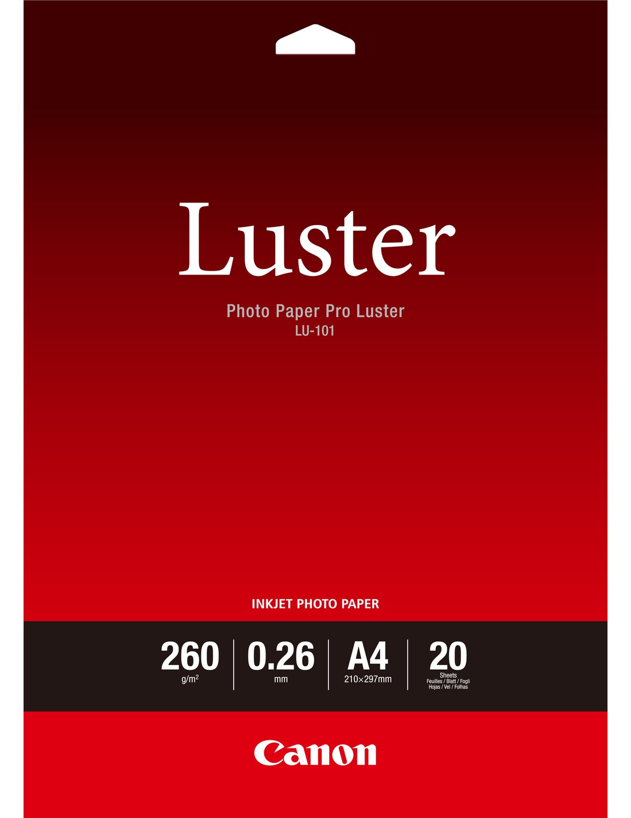 Canon Photo Paper Pro Luster LU-101 - Glanz - 260 Mikron - A4 (210 x 297 mm)