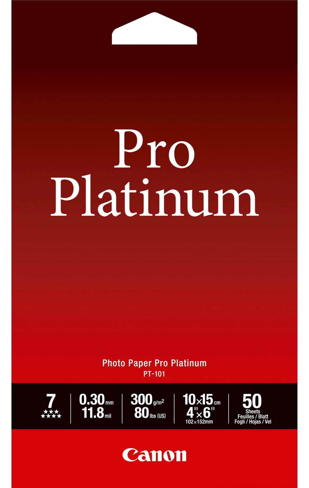 Canon Photo Paper Pro Platinum - 101.6 x 152.4 mm 50 Blatt Fotopapier von LumaTech