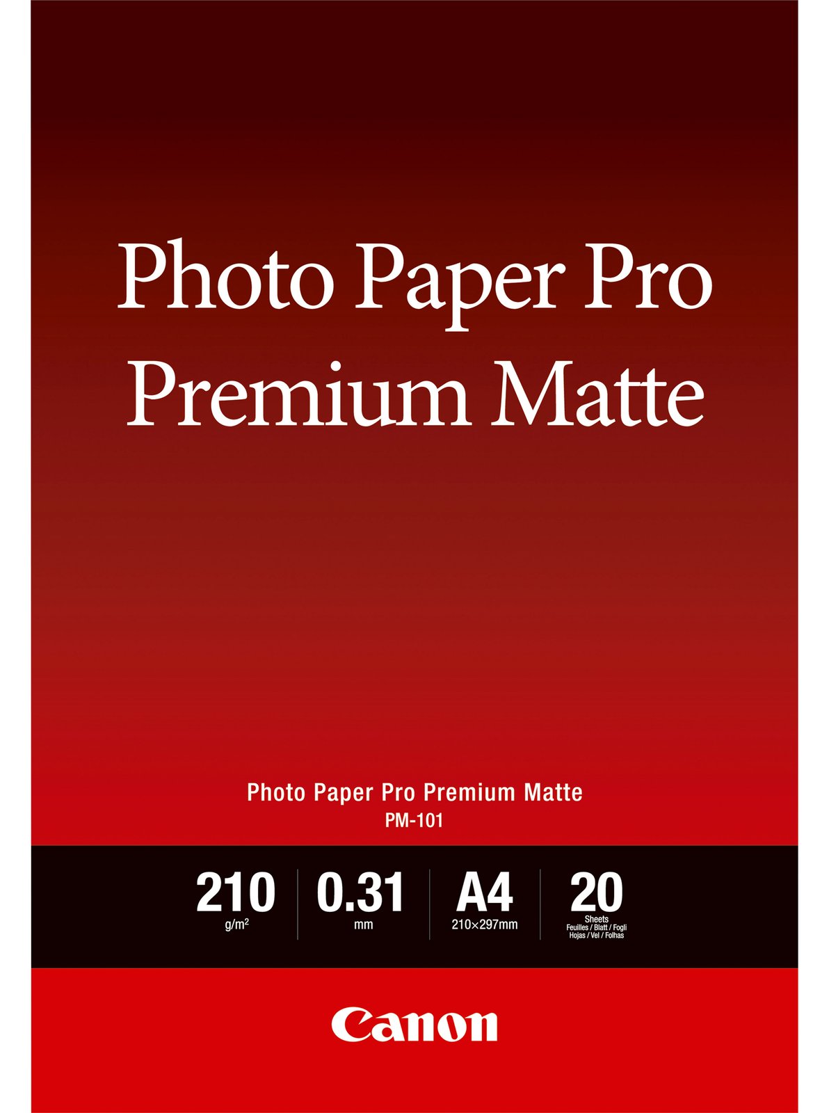 Canon Pro Premium PM-101 - Glatt matt - 310 Mikron - A4 (210 x 297 mm)