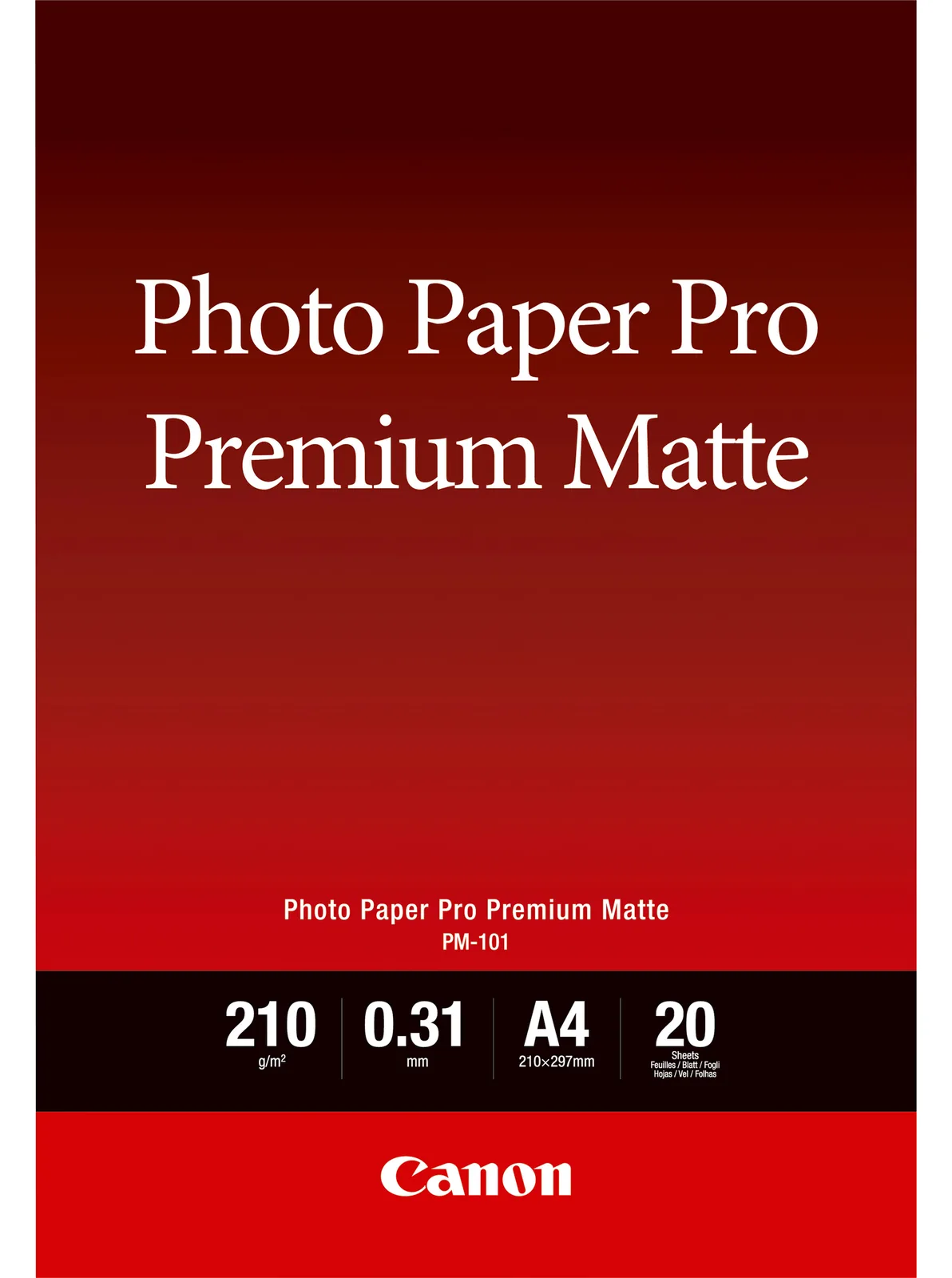 Canon Pro Premium PM-101 - Glatt matt - 310 Mikron - A4 (210 x 297 mm), Ansicht 2