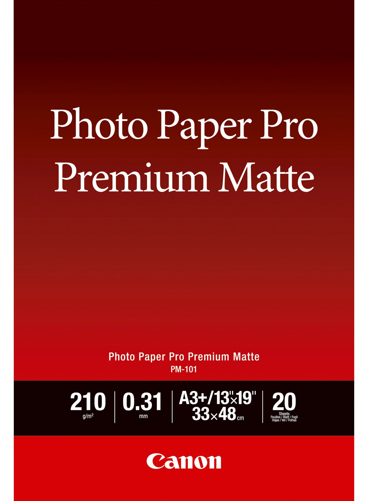 Canon Pro Premium PM-101 - Glatt matt - 310 Mikron - Super A3/B (330 x 483 mm)