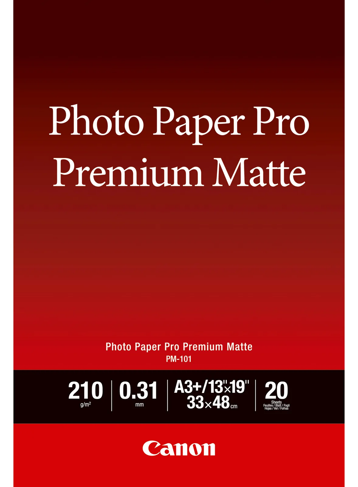 Canon Pro Premium PM-101 - Glatt matt - 310 Mikron - Super A3/B (330 x 483 mm), Ansicht 2