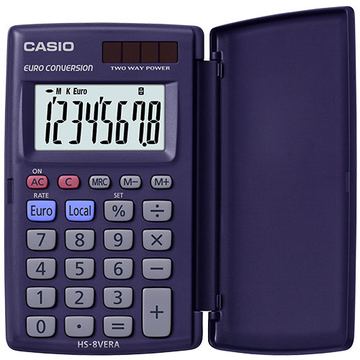 Casio HS-8VERA - Tasche - Finanzrechner - 8 Ziffern - Batterie/Solar - Blau von LumaTech