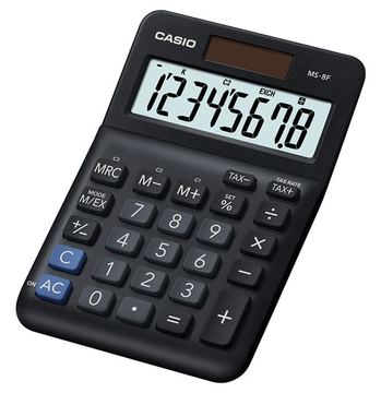Casio MS-8F - Desktop - Einfacher Taschenrechner - 8 Ziffern - Batterie/Solar - Schwarz von LumaTech
