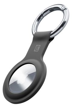 Cellularline Key Ring - AirTag Schutzhülle aus Silikon mit Haken für AirTag - Schwarz - Apple - Silikon - Apple AirTag von LumaTech