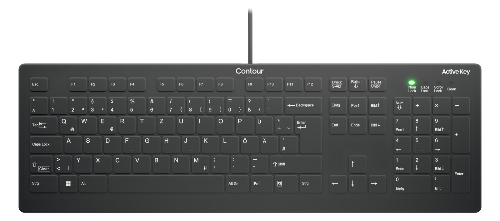 Cherry ACTIVE KEY MTA AK-C8112 Corded schwarz - TL: Deutsch, QWERTZ