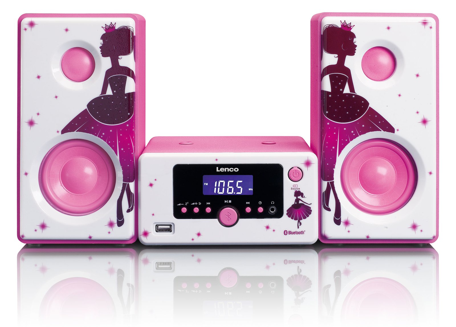 Lenco MC-020 - Microsystem - 2 x 5 Watt - Prinzessin
