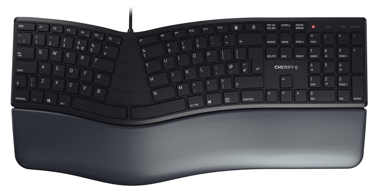 Cherry KC 4500 ERGO - Tastatur - USB - TL: UK, QWERTY