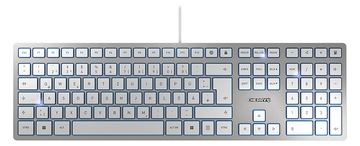 Cherry KC 6000 SLIM - Tastatur - USB - TL: Deutsch, QWERTZ - Silber von LumaTech