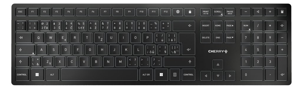 Cherry KW 9100 SLIM - Tastatur - kabellos - 2.4 GHz, Bluetooth 4.0 - TL: CZ/SK, QWERTY