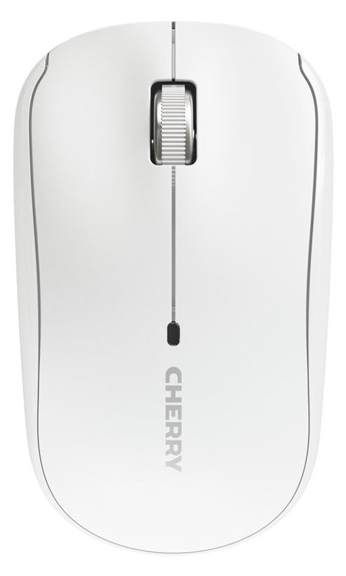 Cherry MW 2200 - Maus - ergonomisch - rechts- und linkshändig - optisch - 3 Tasten - kabellos - 2.4 GHz - Weiß