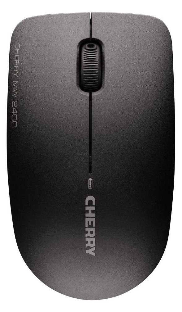 Cherry MW 2400 - Maus - rechts- und linkshändig - optisch - 3 Tasten - kabellos - 2.4 GHz - kabelloser Empfänger (USB)