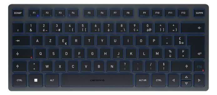 Cherry TAS KW 7100 MINI BT Wireless Slate Blue - TL: Französisch, AZERTY