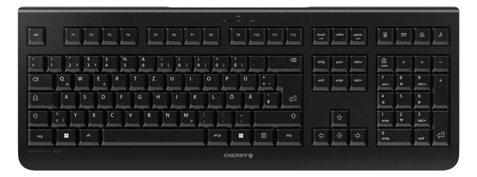 Cherry Tastatur KW 3000*Schwarz* - Tastatur - TL: Deutsch, QWERTZ