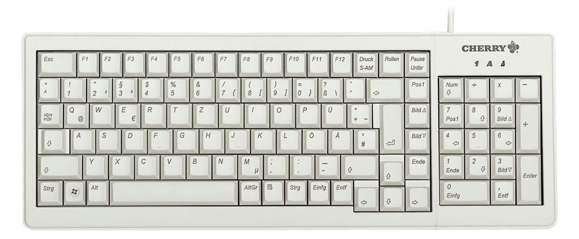 Cherry XS Complete G84-5200 - Tastatur - PS/2, USB - TL: Deutsch, QWERTZ - Grau