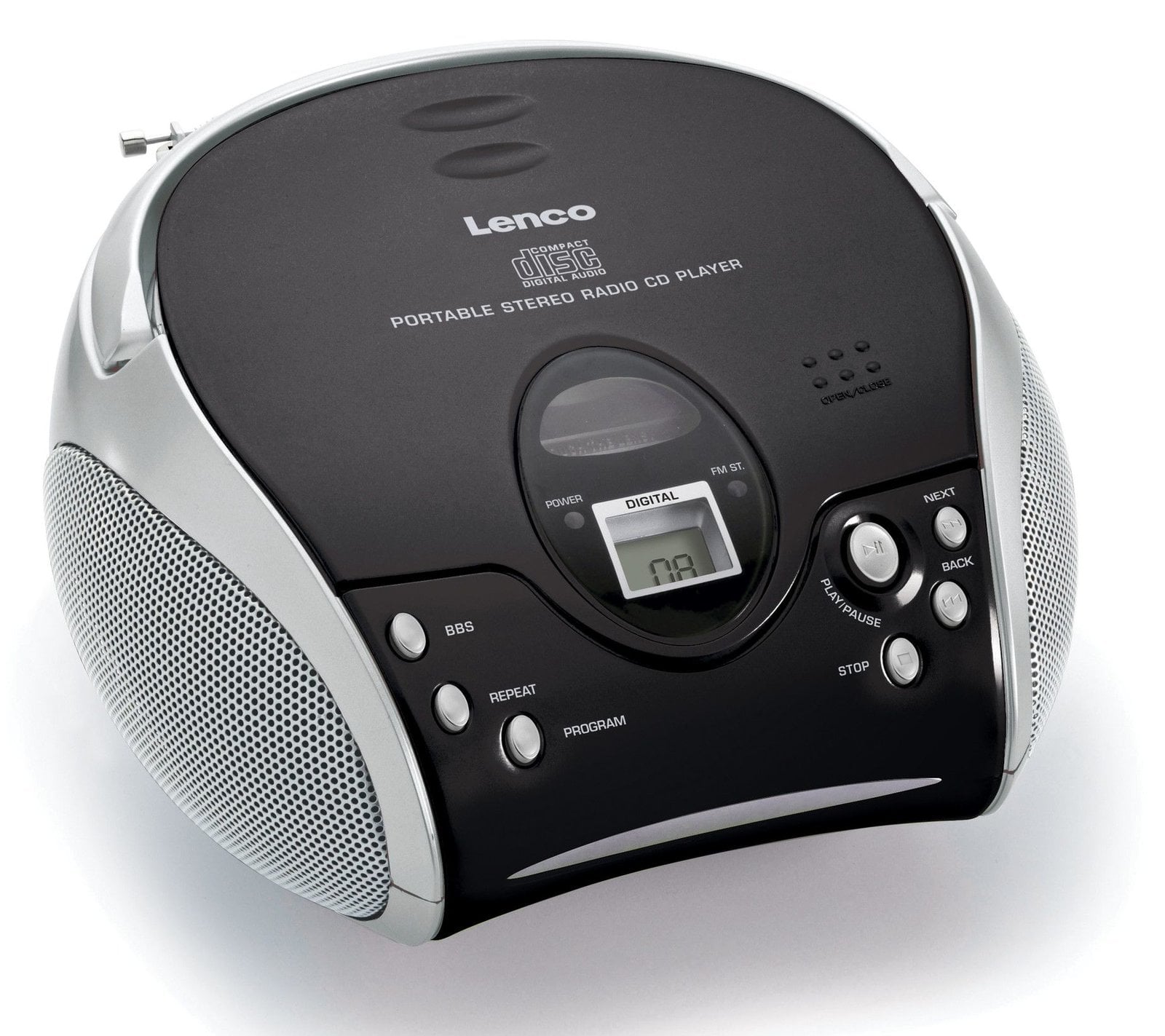 Lenco SCD-24 - Ghettoblaster - 2 Watt - Schwarz
