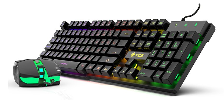 Cian Technology GmbH Inca IKG-448 - Kabelgebunden - USB - RGB-LED - Schwarz - Maus enthalten - TL: Deutsch, QWERTZ
