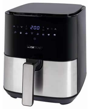 Clatronic FR 3782 H - Heißluftfritteuse - 5 l - 80 °C - 200 °C - Einzelbild - Schwarz - Edelstahl von LumaTech