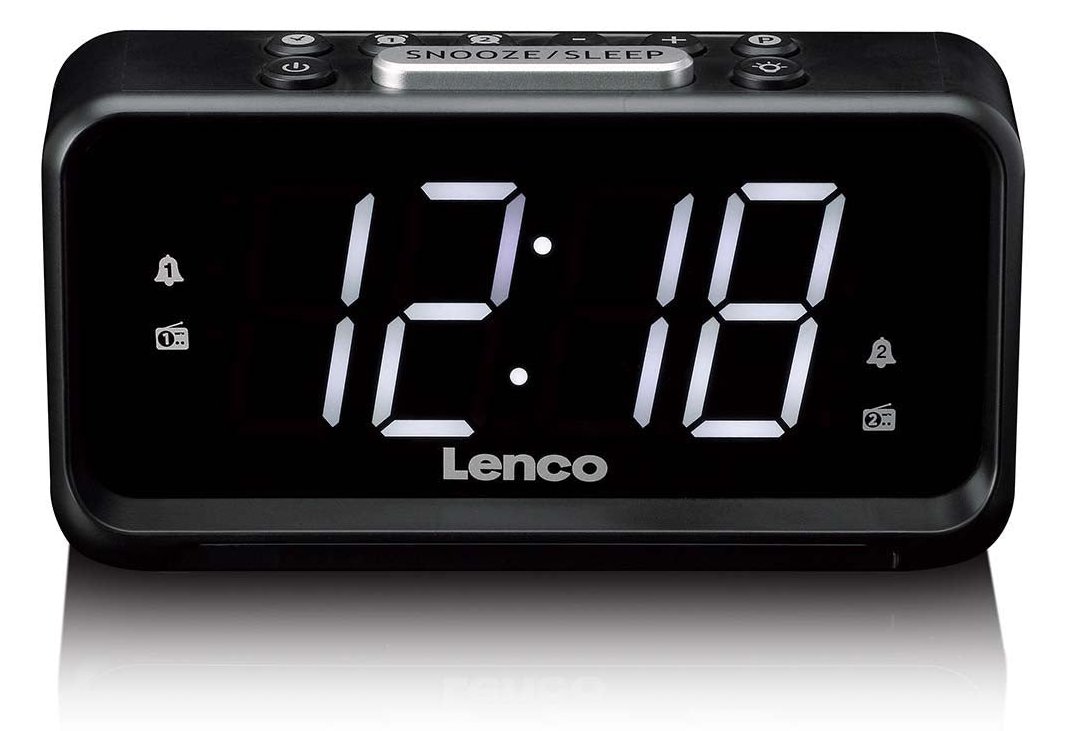 Lenco Uhrenradio Display Nachtlicht CR-28BK sw
