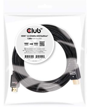 Club 3D CAC-2314 - HDMI mit Ethernetkabel - HDMI (M) - bis HDMI (M) - 15 m - RedMere Technology - 4K Unterstützung von LumaTech