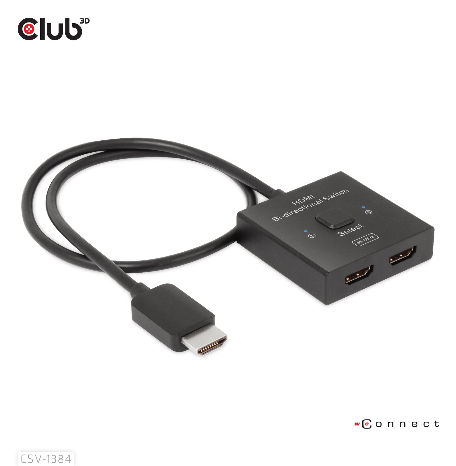 Club 3D CSV-1384 2-Port KVM-Umschalter - Video-Eingang HDMI