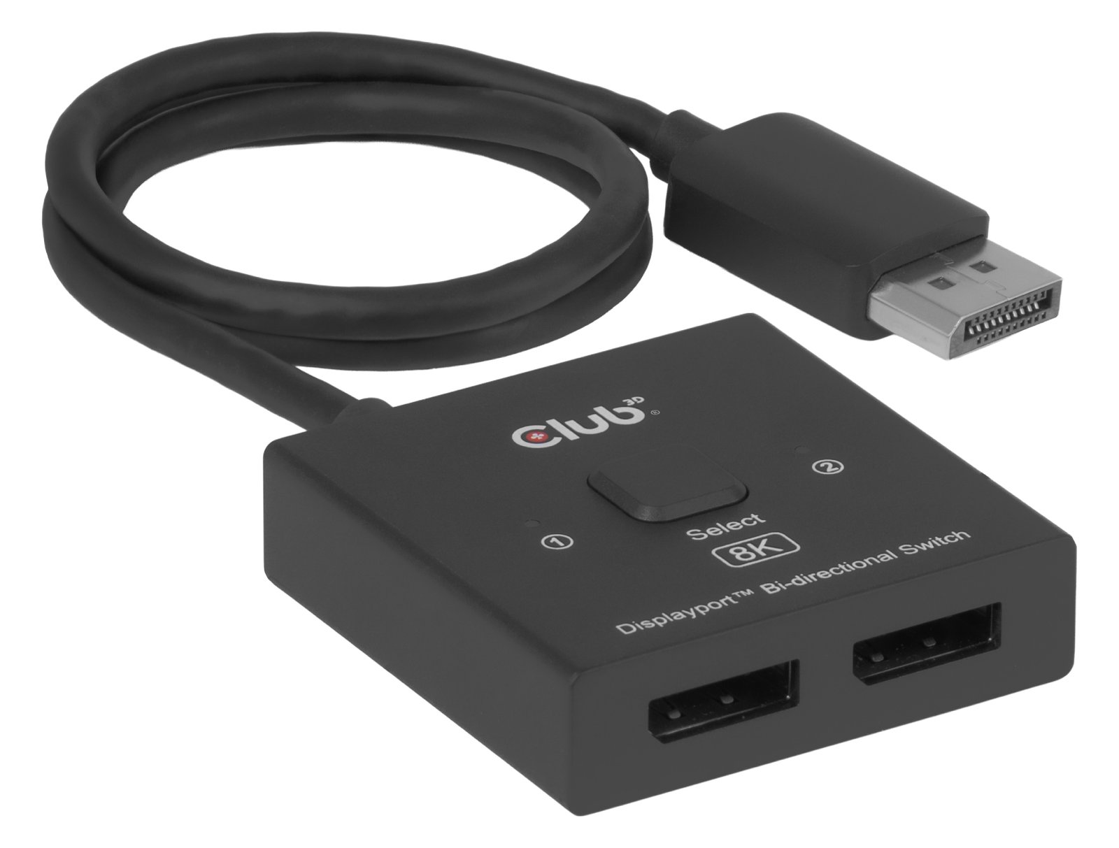 Club 3D DisplayPort Switch 2-in-1 Bi-Direktional 8K60Hz - KVM-Umschalter
