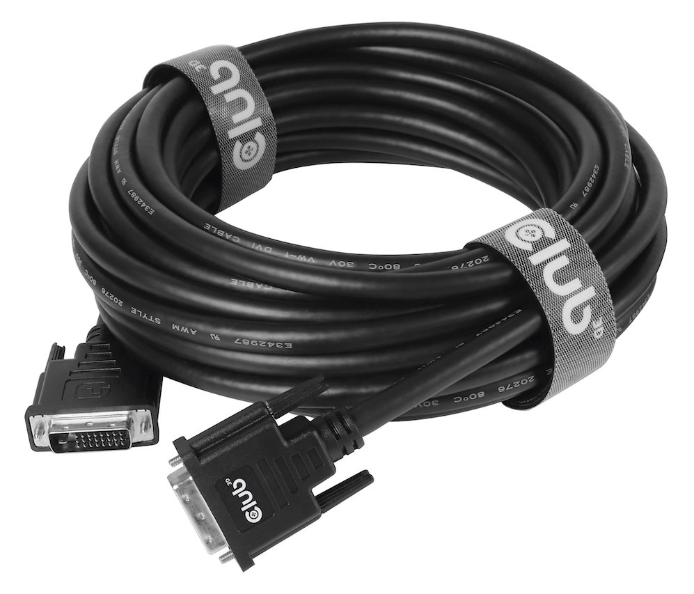 Club 3D DVI-Kabel - Dual Link - DVI-D (M) - zu DVI-D (M) - 3 m - Daumenschrauben - hauchvergoldete Kontakte von LumaTech