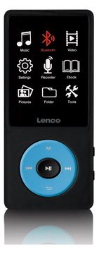 Lenco XEMIO-860 - Digital Player - Blau, Schwarz - 6,1 cm 2,4" FLAC MP3 Windows Media Audio (WMA) AVI Bluetooth von LumaTech