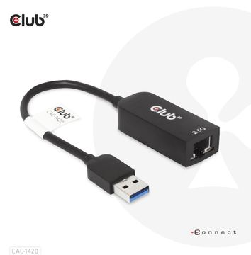 Club 3D Netzwerkadapter - USB 3.2 Gen 1 - 2.5GBase-T von LumaTech