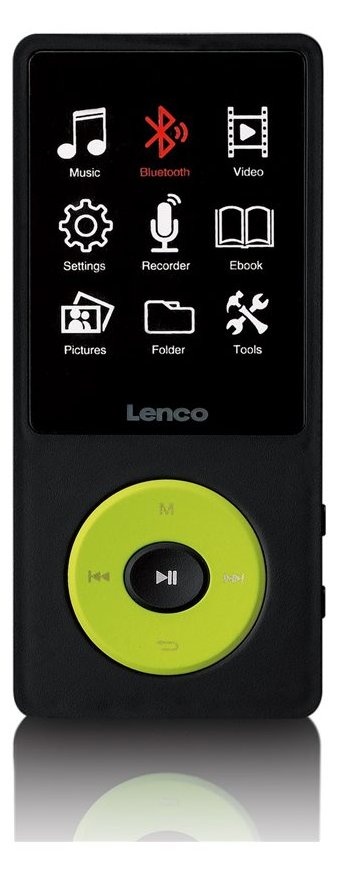 Lenco XEMIO-860 - Digital Player - hellgrün, Schwarz - 6.1 cm 2,4" FLAC MP3 Windows Media Audio (WMA) AVI Bluetooth 18 h