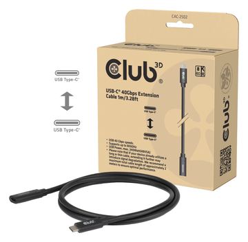 Club 3D Usb-C 40 Gbit/s Verlängerungskabel 240 W 8K60Hz m/F - Kabel - Digital/Daten von LumaTech