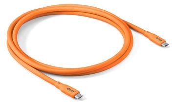 Club 3D USB-Kabel - 24 pin USB-C (M) zu 24 pin USB-C (M) - USB4 - 2 m - Support von 4K 60 Hz - bis zu 20 Gbps - Orange von LumaTech