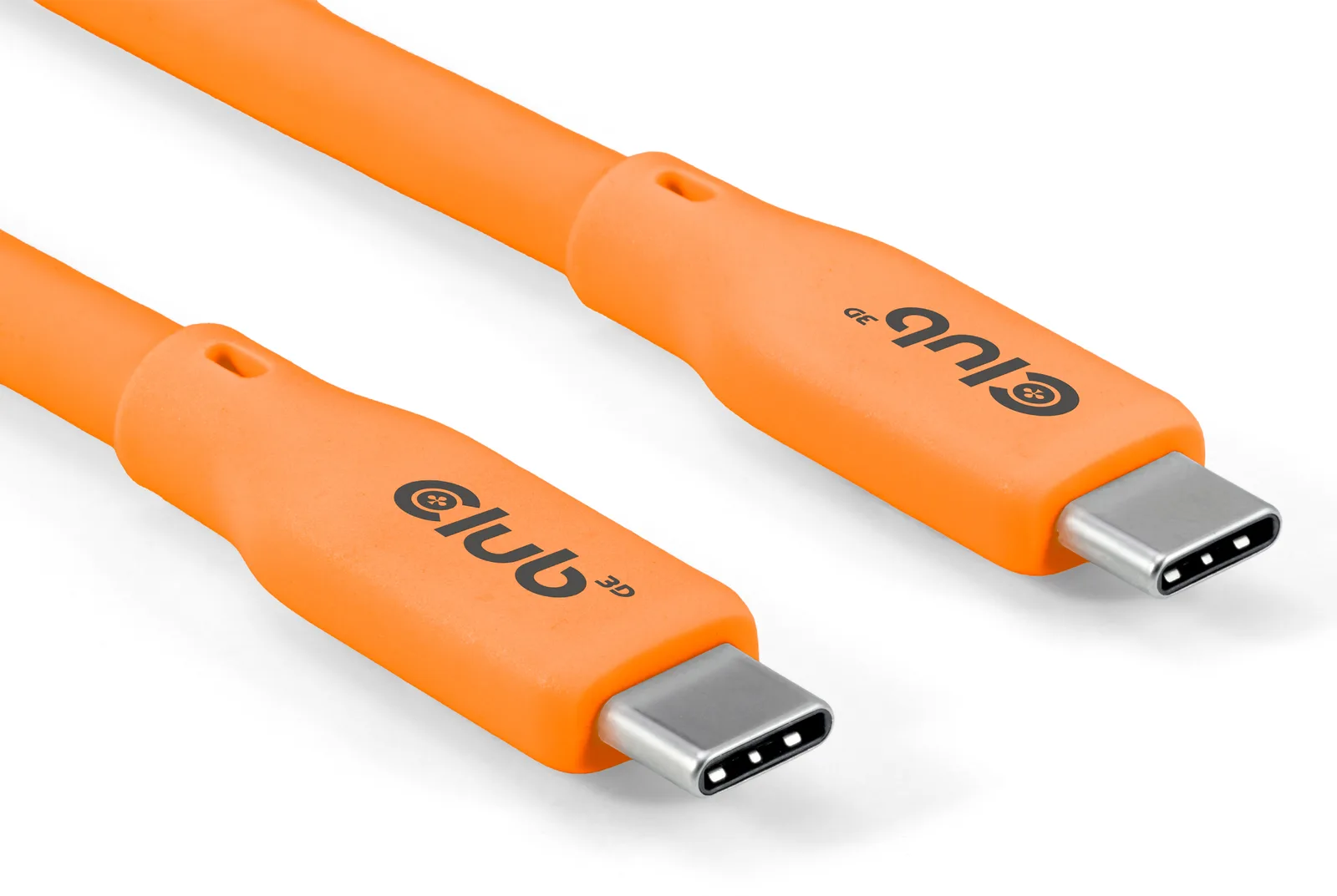 Club 3D USB-Kabel - 24 pin USB-C (M) zu 24 pin USB-C (M) - USB4 - 2 m - Support von 4K 60 Hz - bis zu 20 Gbps - Orange, Ansicht 7