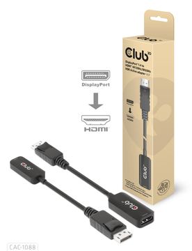 Club 3D Videoadapter - DisplayPort männlich zu HDMI weiblich - 10 cm - aktiv, Support von 4K 120 Hz, unidirektional von LumaTech