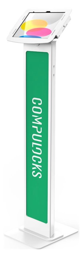Compulocks iPad 10th-11th (A16) Gen Space Enclosure Brandable Floor Stand White - Befestigungskit (Aufstellung, Gehäuse)