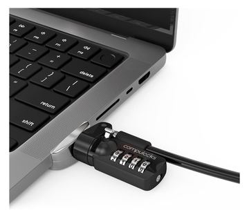 Compulocks MacBook Pro 14 M1 & M2 Lock Adapter With Combination Lock - Sicherheitsschlossadapter von LumaTech