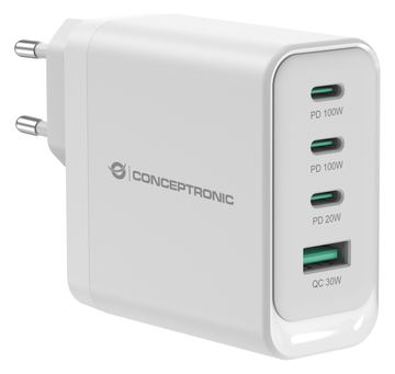 Conceptronic CARICATORE USB PD GaN a 4P da 100 W ALTHEA22W100 USB-C x 3 USB-a 1 von LumaTech