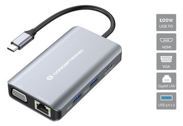 Conceptronic DONN21G - Dockingstation - USB-C 3.2 Gen 1 von LumaTech