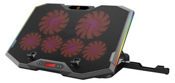Conceptronic ERGO Gaming - Notebook-Lüfter - mit 2-Port USB 2.0 Hub, Smartphone-Ständer - 43.2 cm (17) von LumaTech